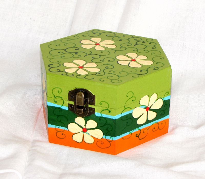 cutie din lemn hexagon - 001 cutie din lemn hexagon - 001